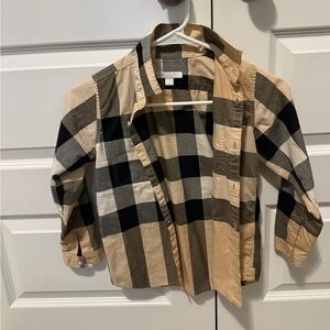 Burberry Kids Plaid Shirt - Black and Tan
